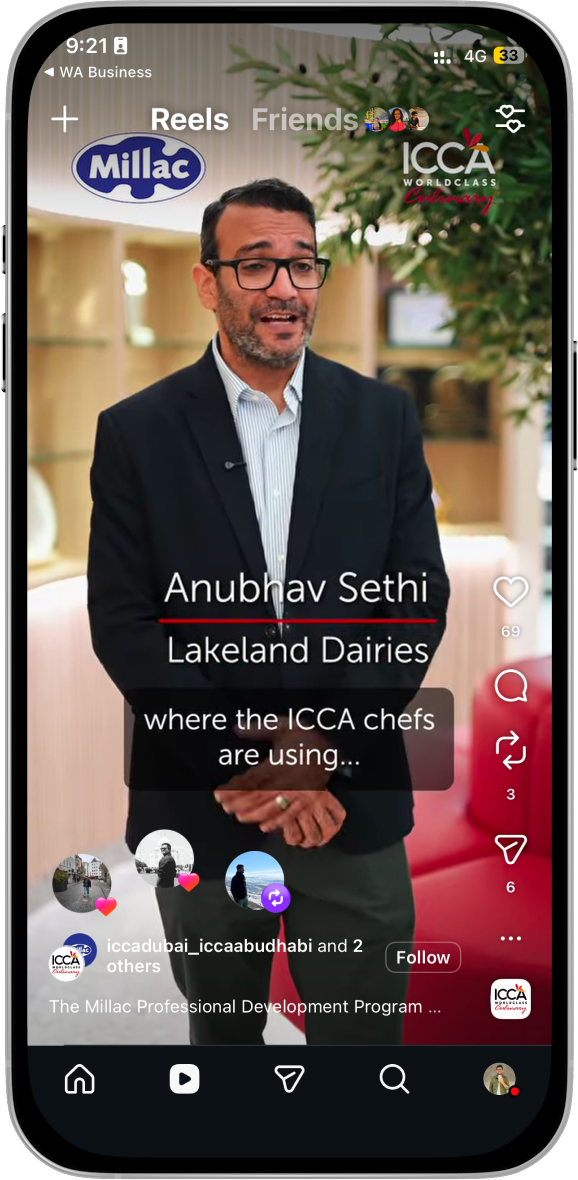 Instagram reel — Anubhav Sethi Lakeland Dairies feature