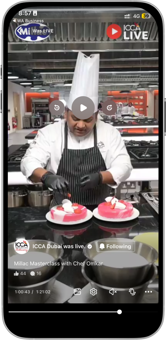 Facebook Live with Chef Omkar on stage